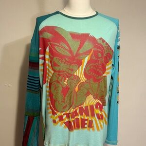 Vintage Y2K Custo Barcelona Collectors Tiki Graphic Top - Brazil City of Soul